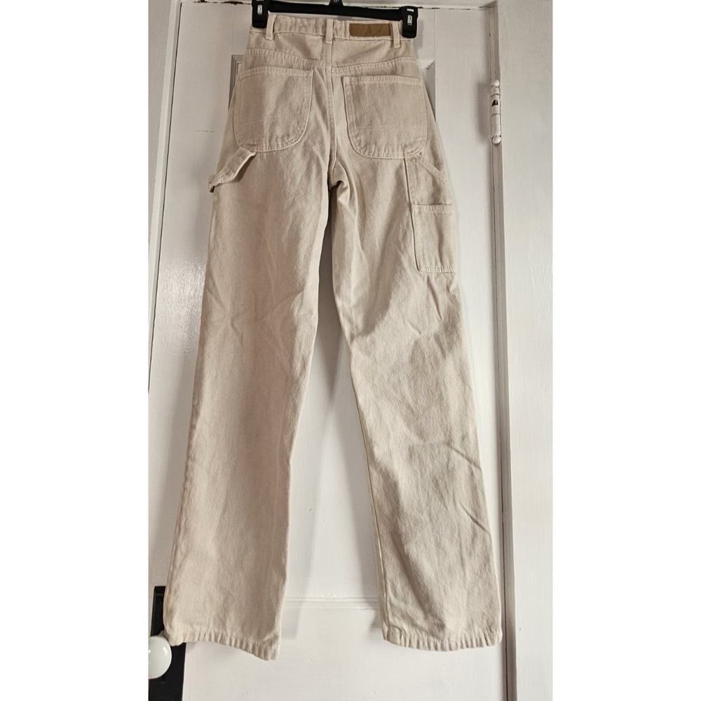 COTTON: ON woman size 0 carpenter jean beige - Picture 2 of 9